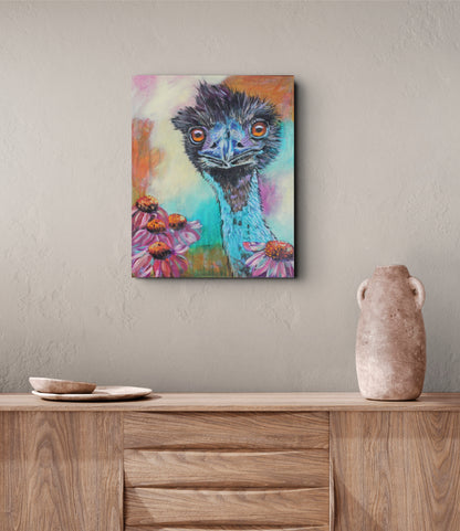 Emu And The Echinacea